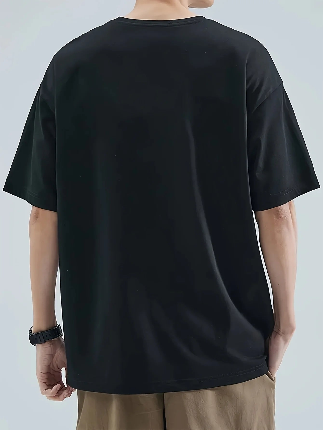 Men's Samurai Print Cotton Short Sleeve T-shirt