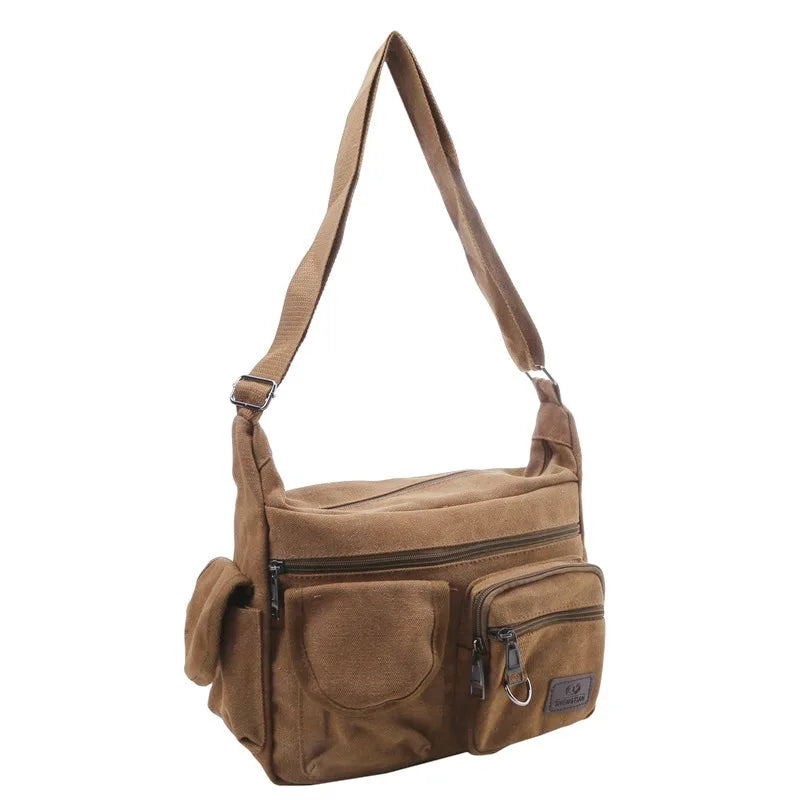 Large Capacity Canvas Crossbody Shoulder Bag for Men