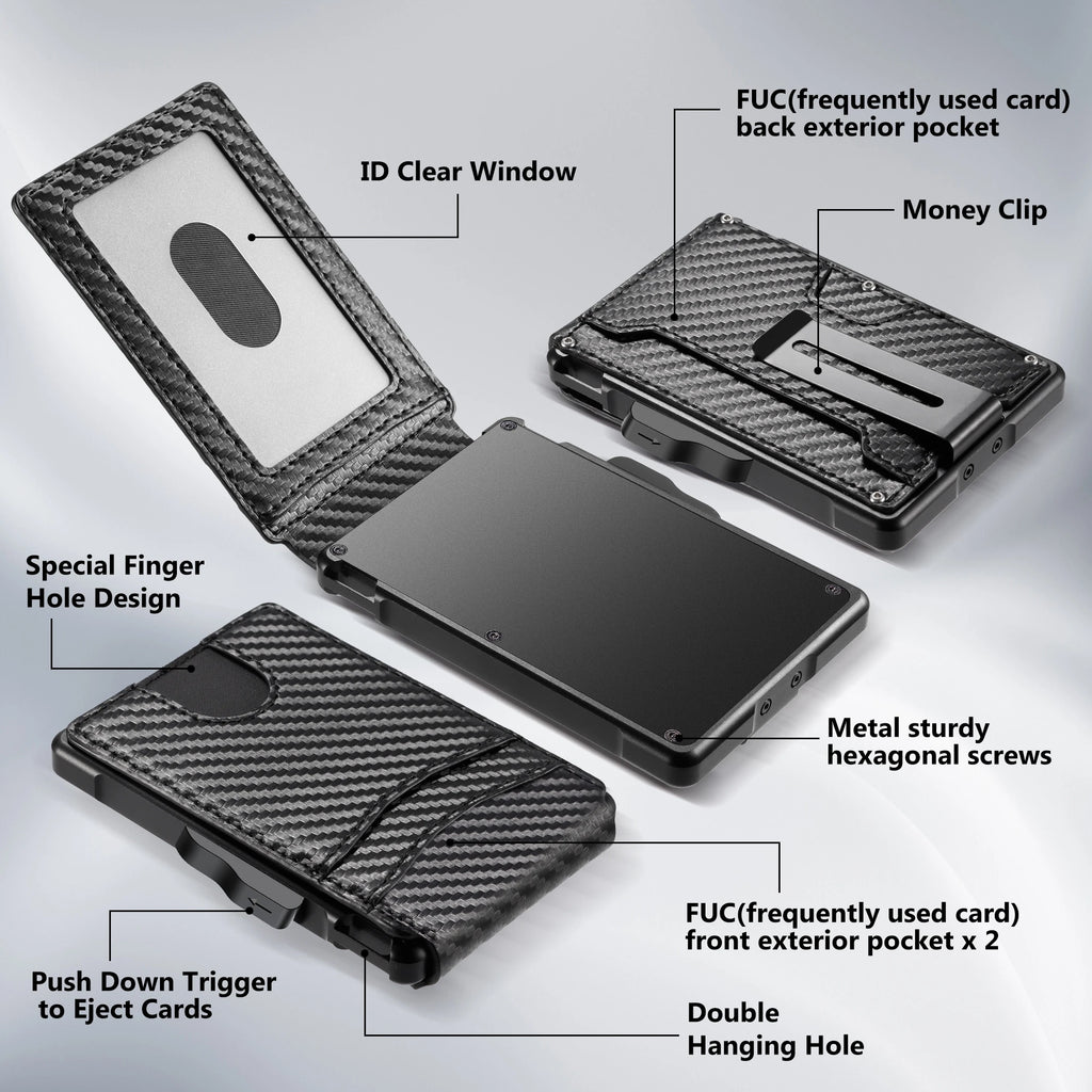 Slim RFID Blocking Minimalist Wallet for Men