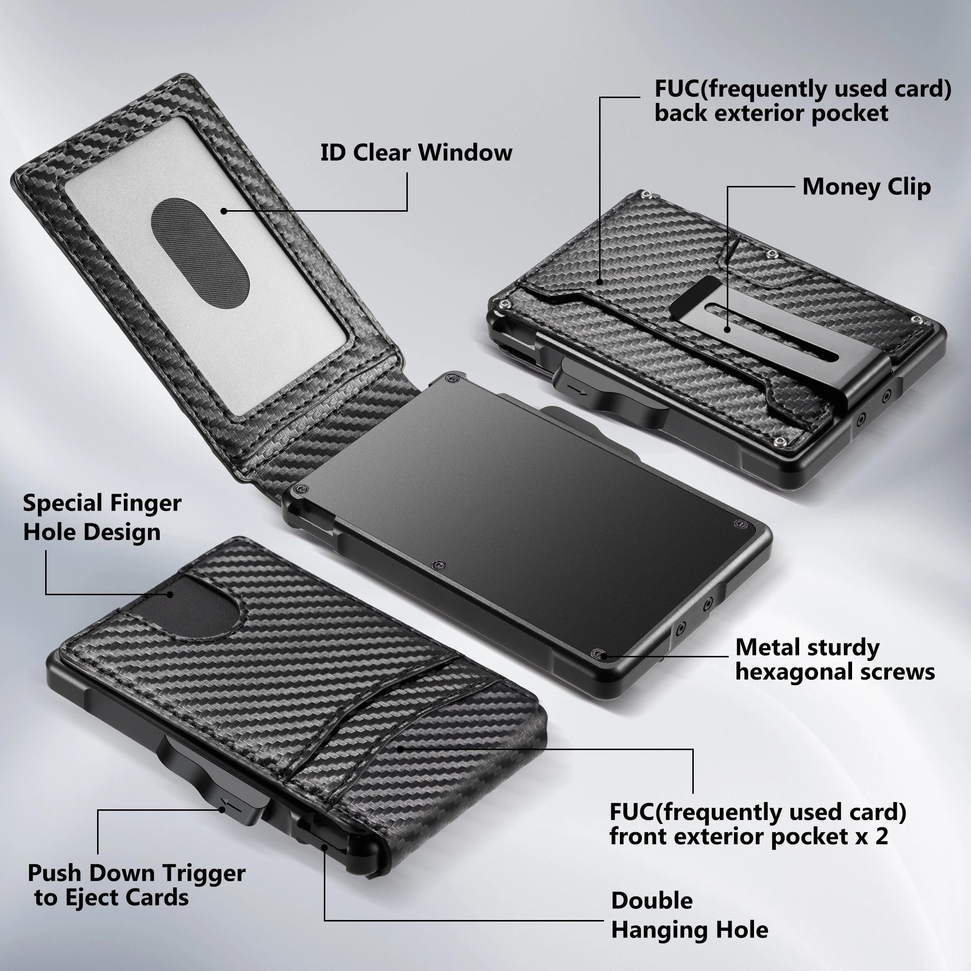 Slim RFID Blocking Minimalist Wallet for Men