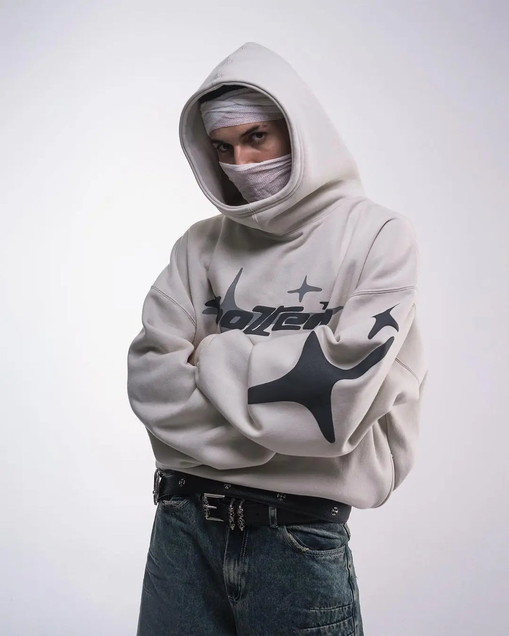 Men Retro Gothic Oversized Hoodie Sweatshirt