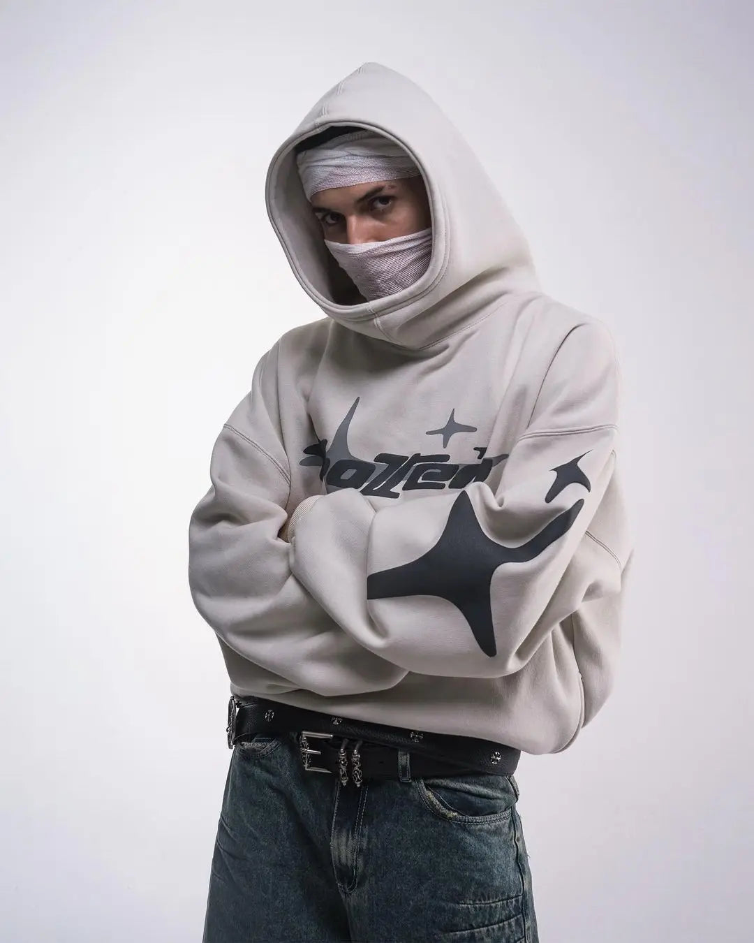 Men Retro Gothic Oversized Hoodie Sweatshirt