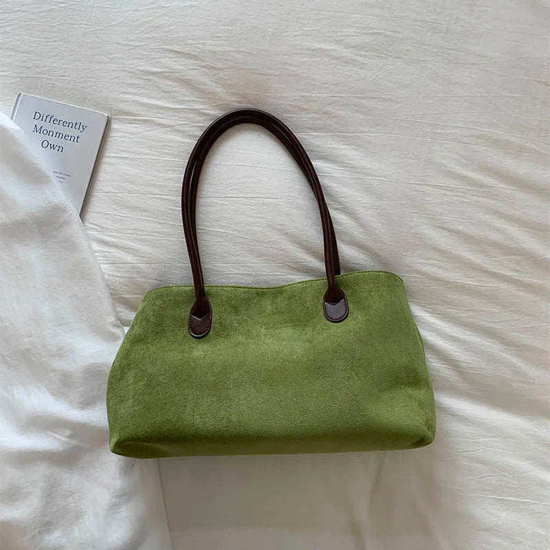 Retro PU Leather Underarm Tote Bag for Women