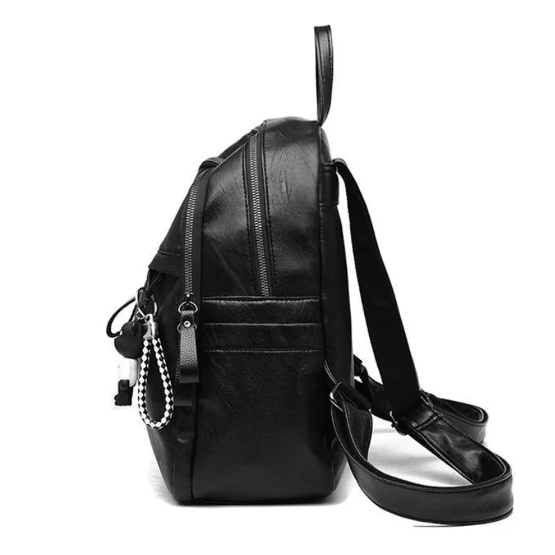 Bear Design Casual Backpack Crossbody Bag for Women