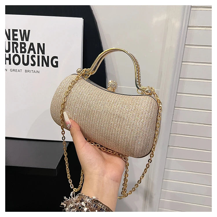 Sophisticated Button Small Evening Bag for Women