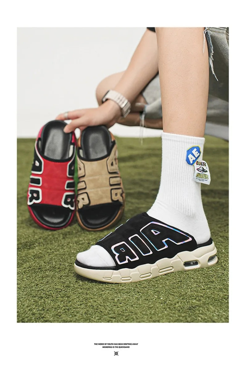 Men's Slippers 2025 Summer Breathable Slippers Large Fashion Platform Casual Shoes for Men New Light Sneakers Zapatos De Hombre