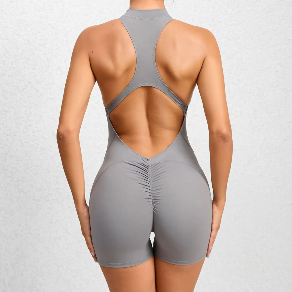 Women Sleeveless Sports Jumpsuit Yoga Romper Fitness Bodysuit