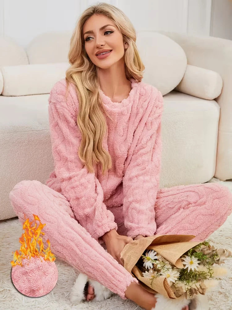 Two-Piece Autumn and Winter Pajama Set