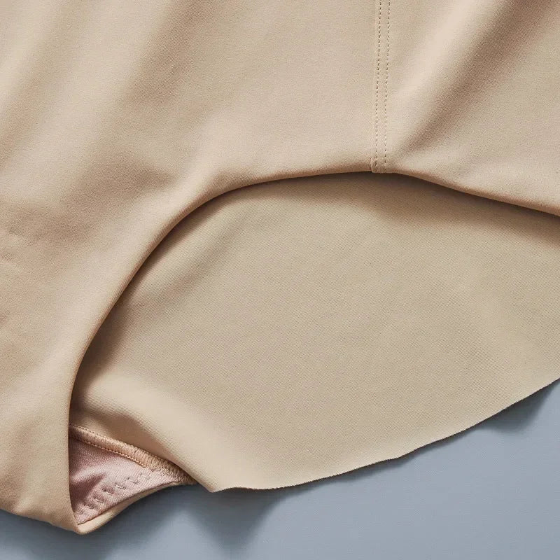 High Waist Lower Belly Contracting Underwear Women's Thin Ice Silk Seamless Waist Shaping Hip Lift Corset Shapers Pants