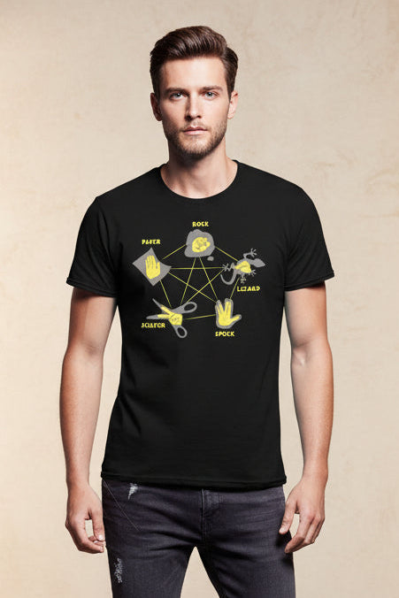 Men Graphic Lizard Spock T Shirt