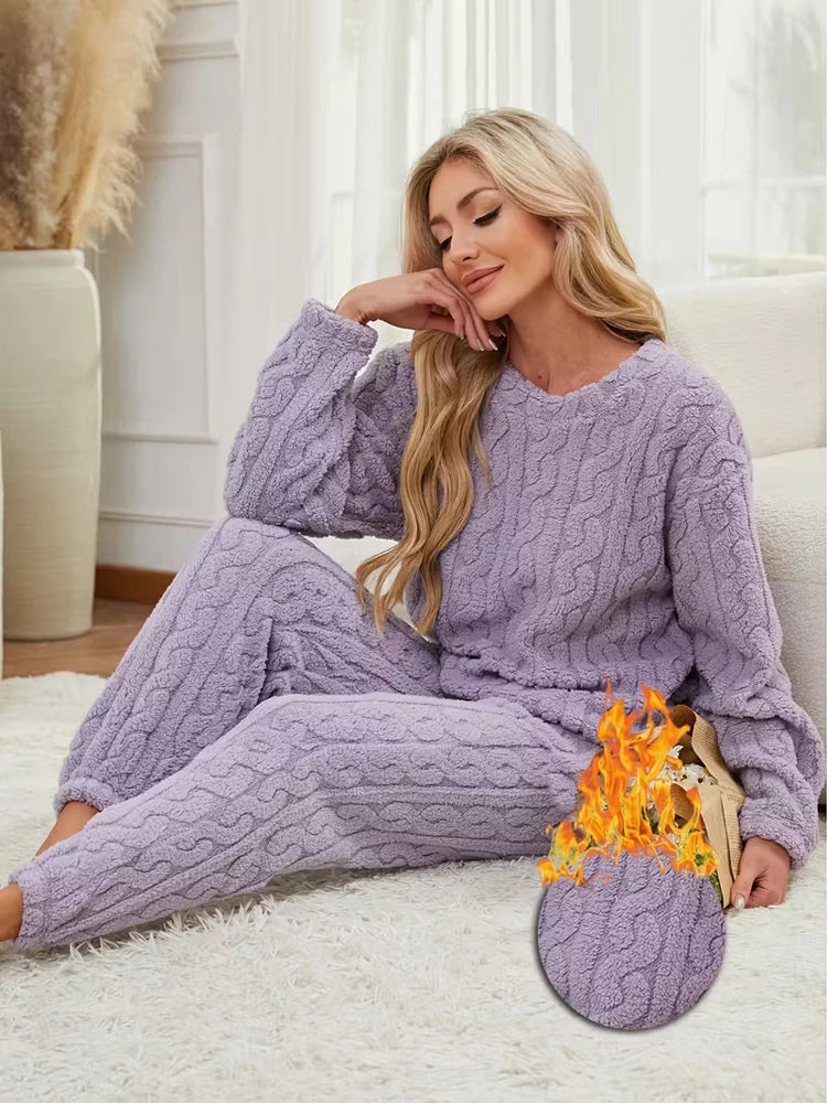 Two-Piece Autumn and Winter Pajama Set