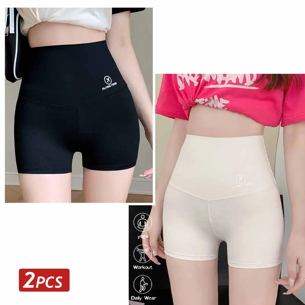 2PCS/Set Women Seamless Shapewear High Waist Butt Lifter Panties Female Solid Color Slimming Underwear Sports Yoga Tummy Pants