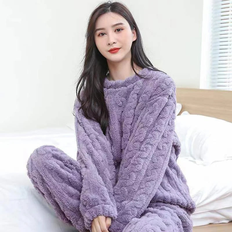 Two-Piece Autumn and Winter Pajama Set