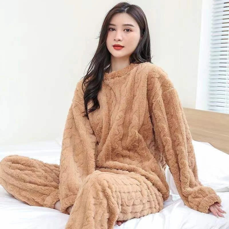 Two-Piece Autumn and Winter Pajama Set