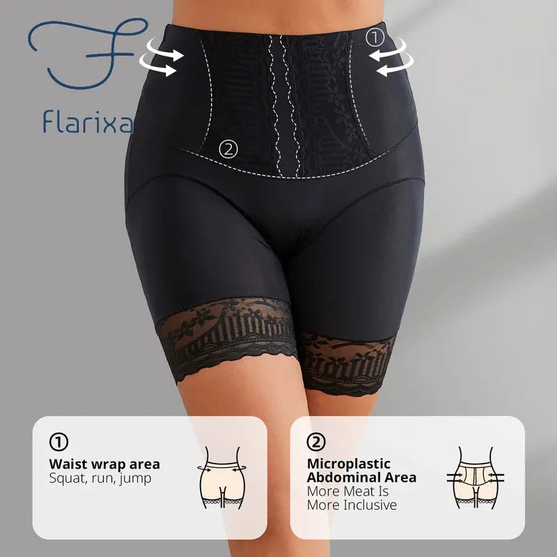 1Pcs Lace Safety Shorts for Women High Waist Shaper Panties Belly Compression Boxers Thighs Shapewear Anti Chafing