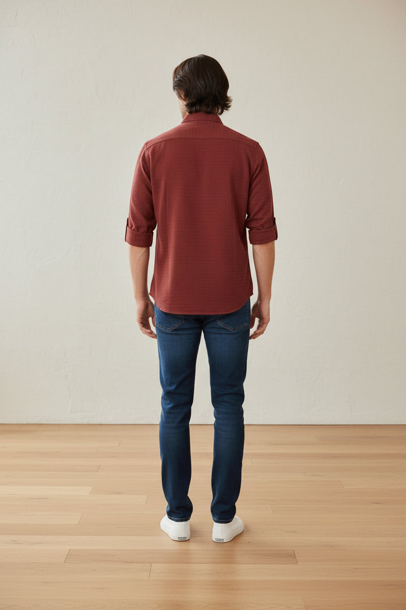 Men Casual Fashion Solid Shirt