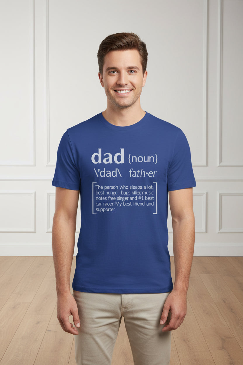 Men Blue Funny Graphic T-Shirt