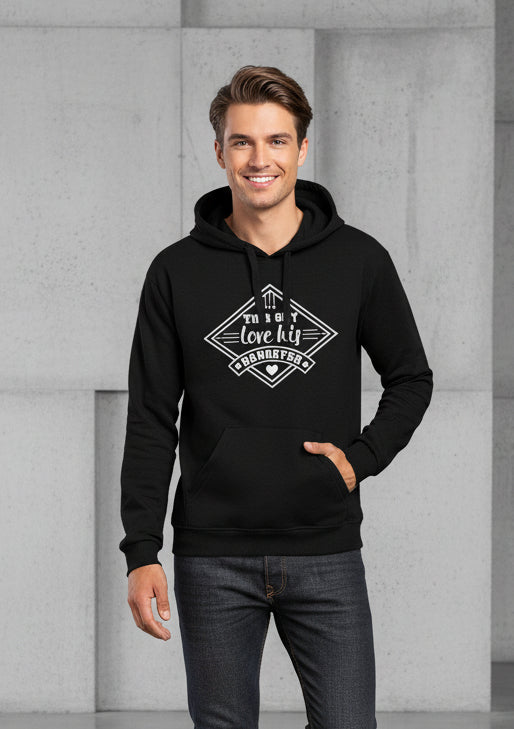 This Guy Love His Daughter Printed Hoodie for Men