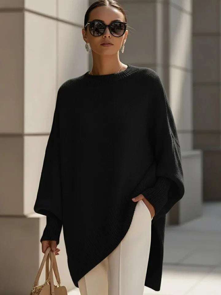 Ladies' Batwing Sleeve Knitted Sweater Coat