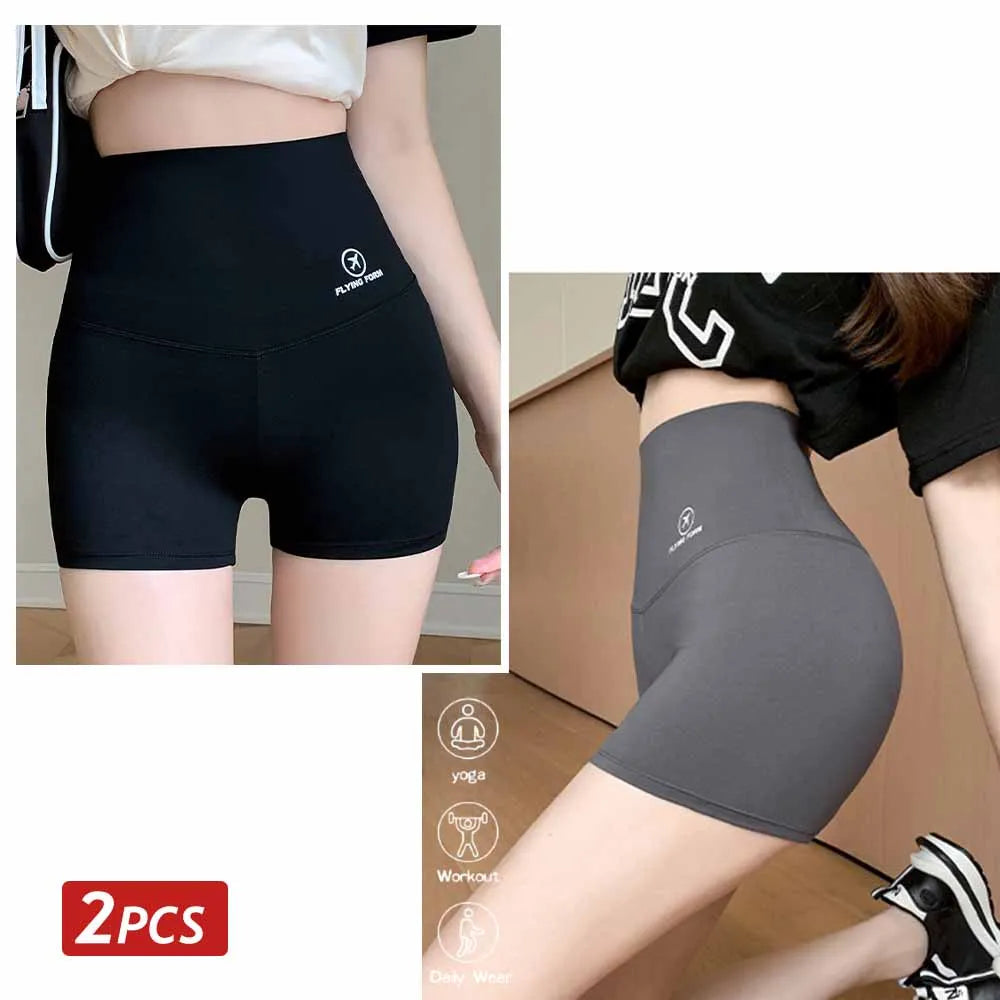 2PCS/Set Women Seamless Shapewear High Waist Butt Lifter Panties Female Solid Color Slimming Underwear Sports Yoga Tummy Pants