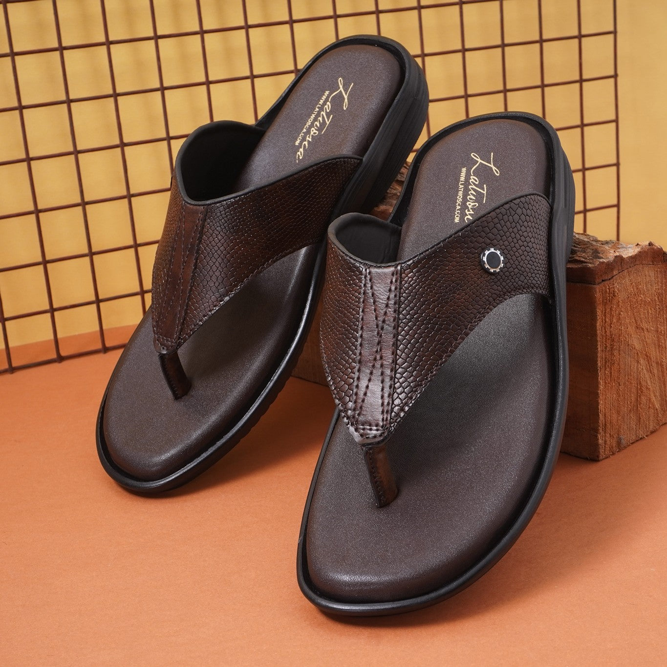 Mens Care Orthopaedic and Diabetic Slipper (Size-UK-7) (Color-BROWN)