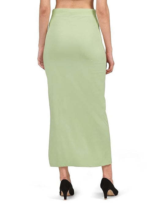 Women Green Lycra Saree Shapewear Petticoat