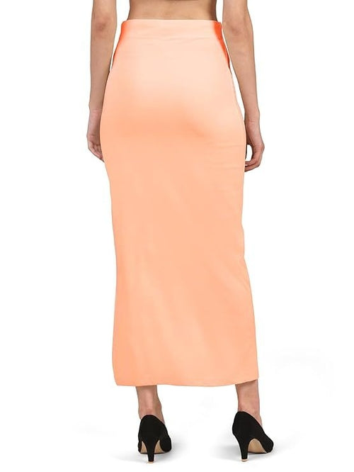 Women Appricot Lycra Saree Shapewear Petticoat