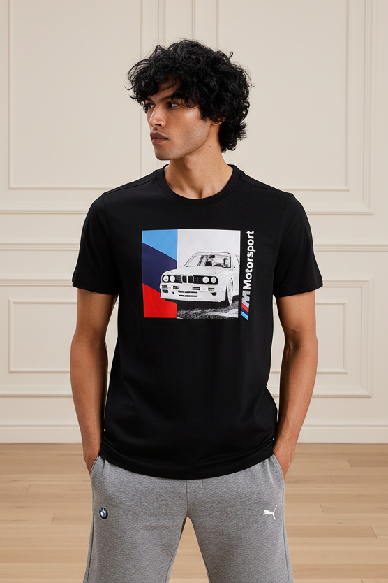 Men Motorsport Graphic Print T-shirt