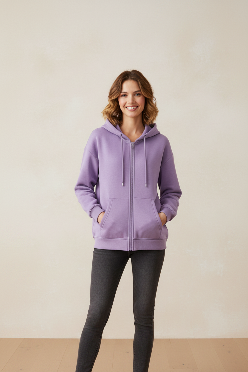 Lavender Hoodie for Women with Pockets