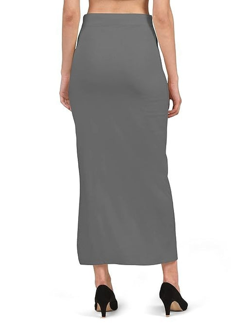 Women Dark Grey Lycra Saree Shapewear Petticoat