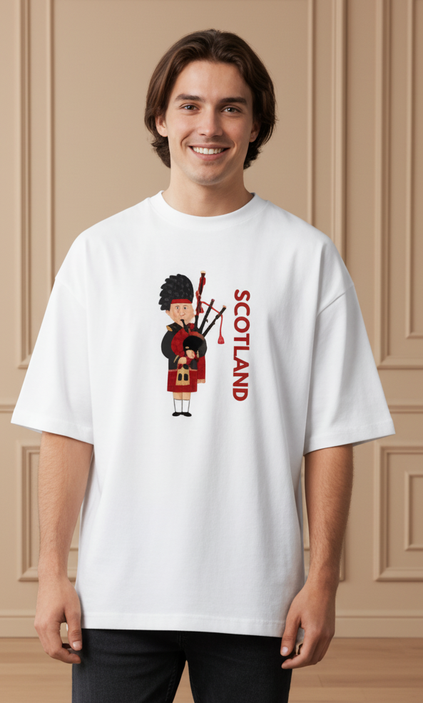 Men Graphic Print Round Neck Organic Cotton T Shirt