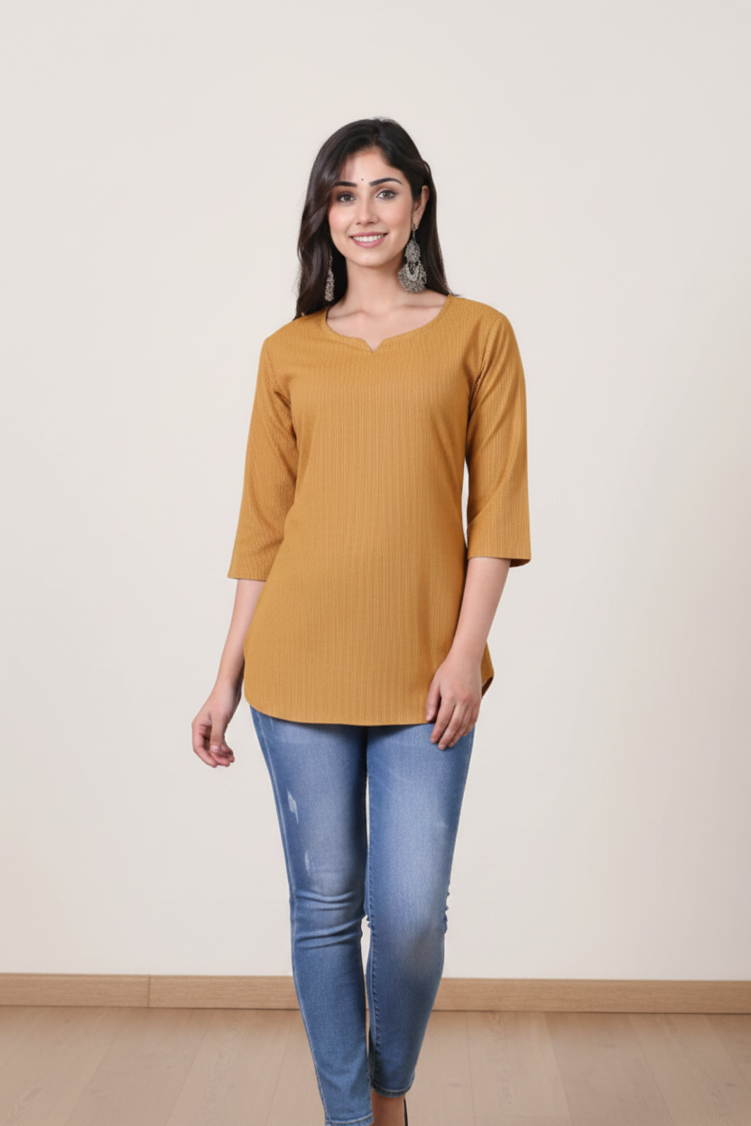 Women Cotton Short Kurta Top Tunic For Women