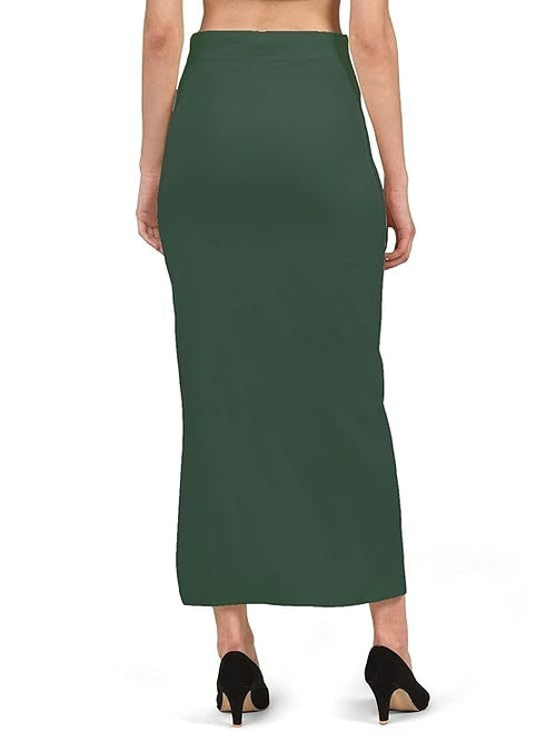 Women Dark Green Lycra Saree Shapewear Petticoat