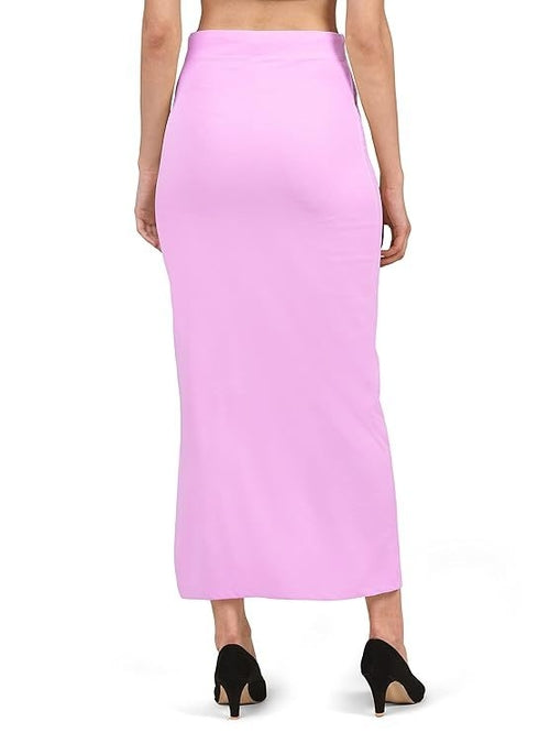 Women Baby Pink Lycra Saree Shapewear Petticoat
