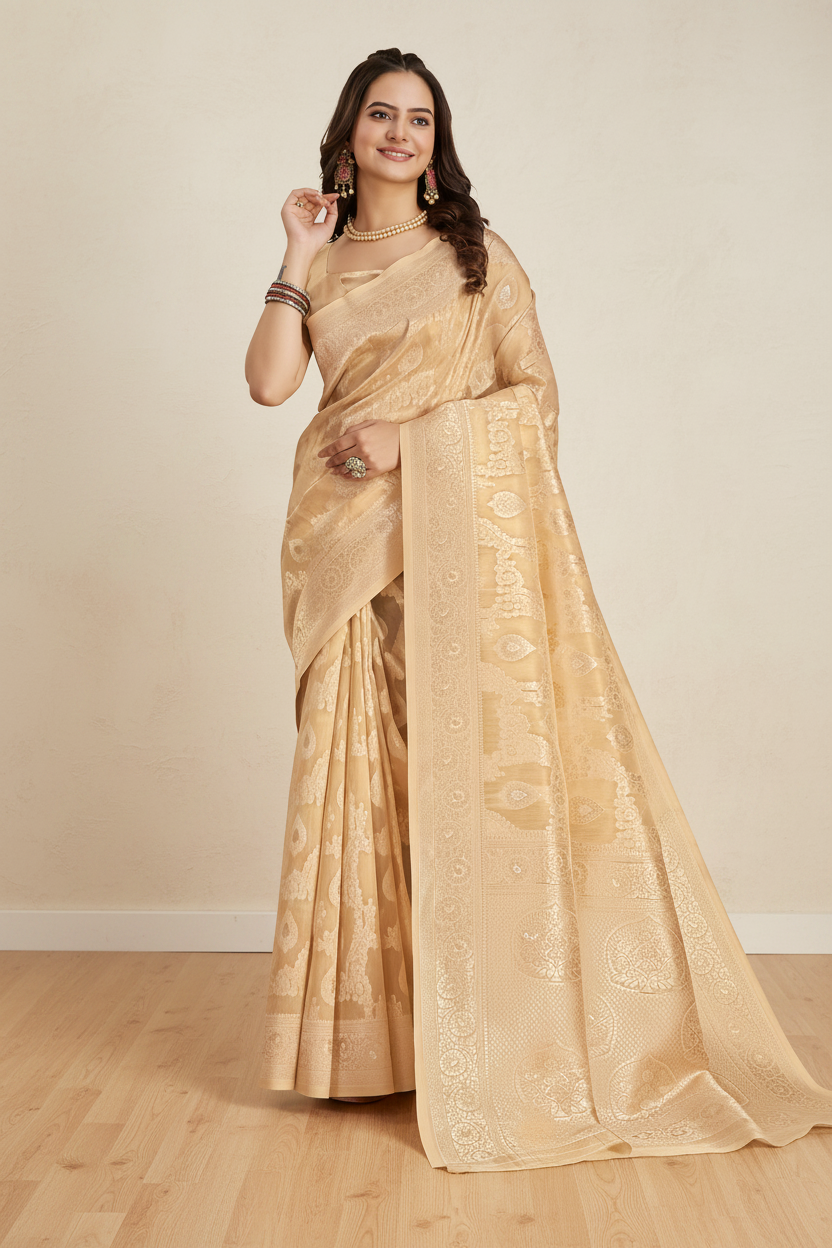 Women Self Design Banarasi Saree