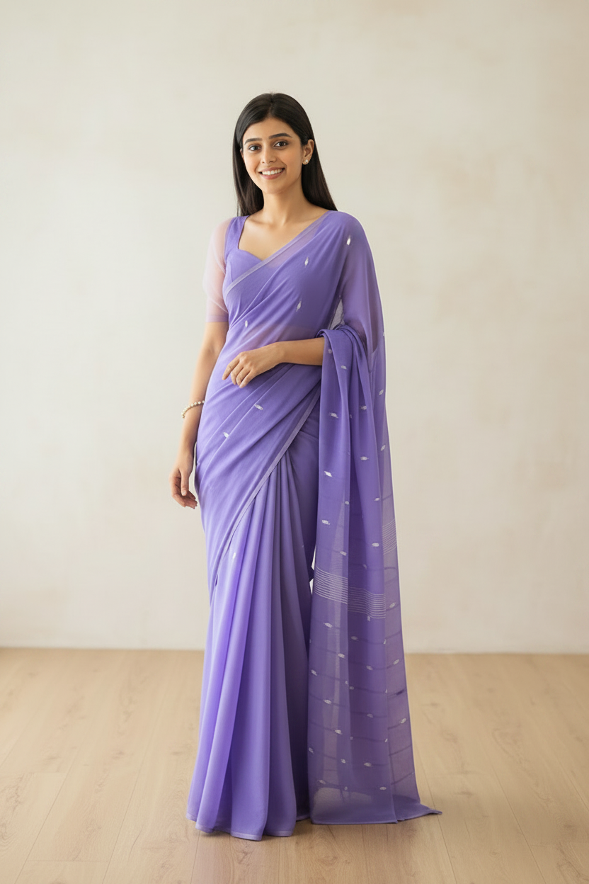 Light Purple Saree for Women