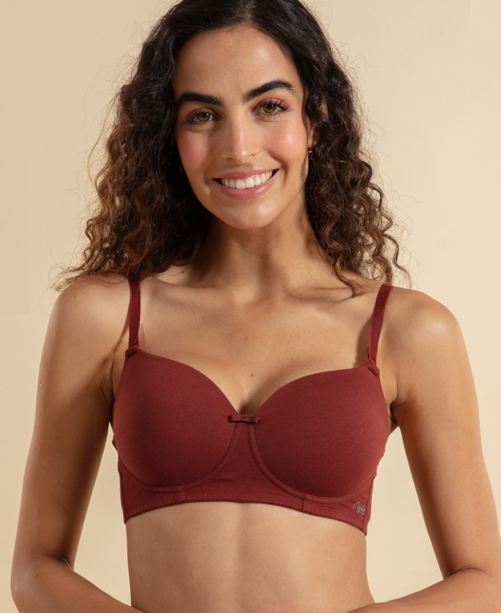 Women Cotton Padded Wireless T-Shirt Bra