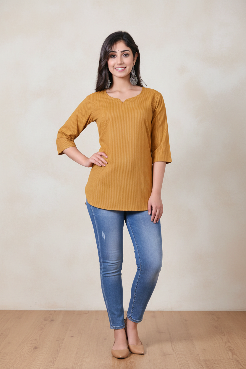 Women Cotton Short Kurta Top Tunic for Women