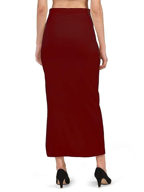 Women Maroon Lycra Saree Shapewear Petticoat