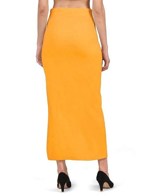 Women Mustard Lycra Saree Shapewear Petticoat