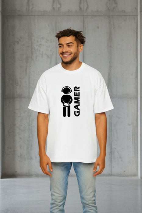 Men Graphic Print Round Neck Organic Cotton T Shirt
