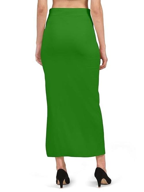 Women Green Lycra Saree Shapewear Petticoat
