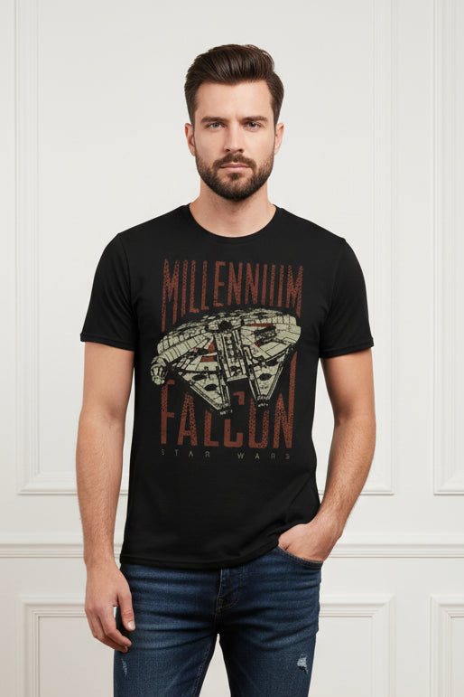 Men Retro Falcon Graphic T Shirt