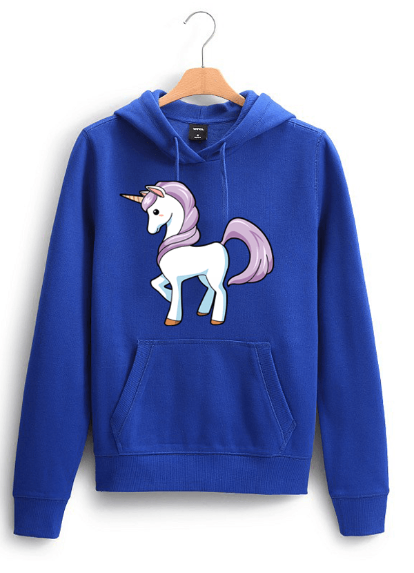 Unicorn Blue Hoodie for Women
